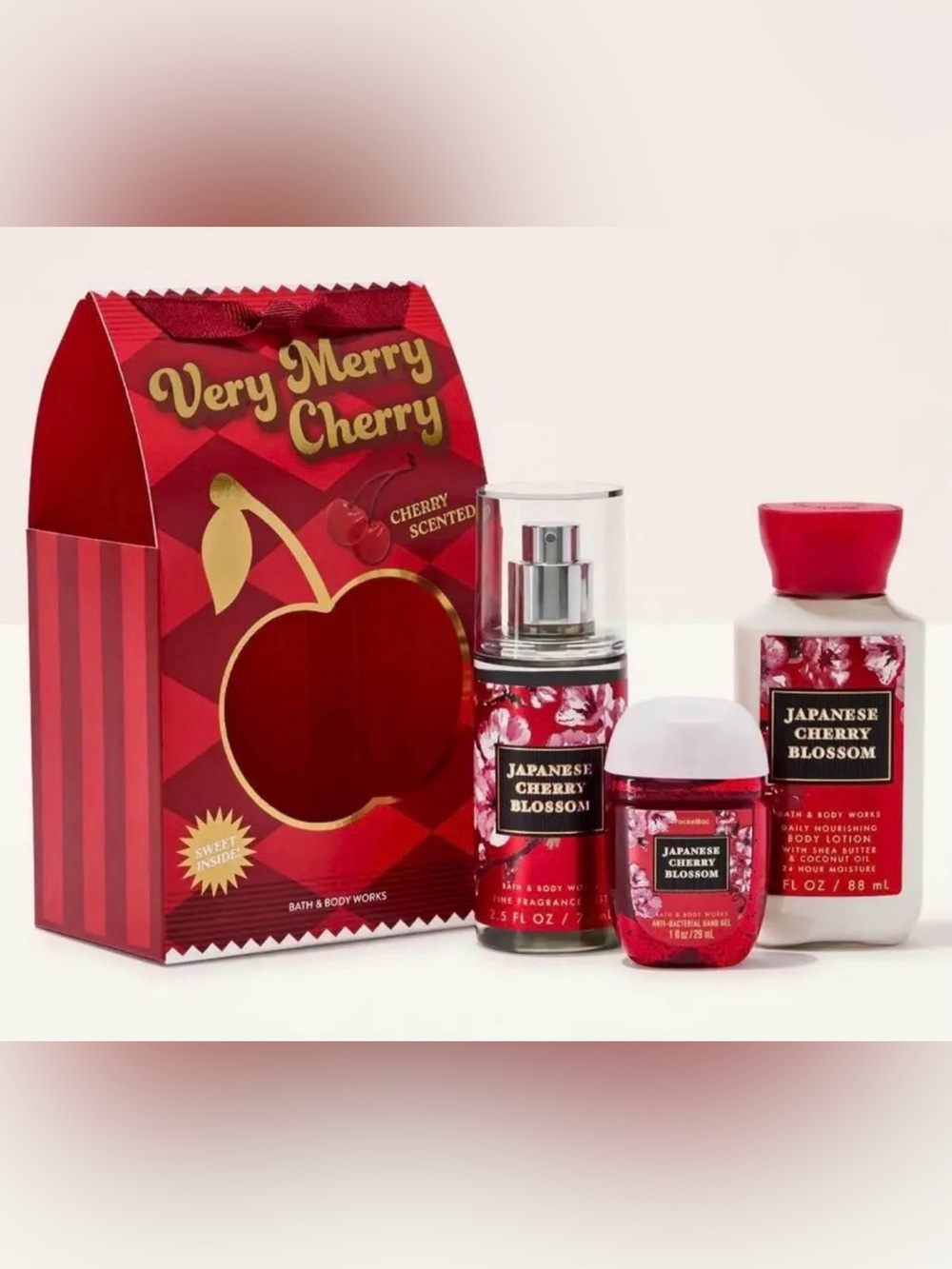 Bath & Body Works Japanese Cherry Blossom Set - Red
